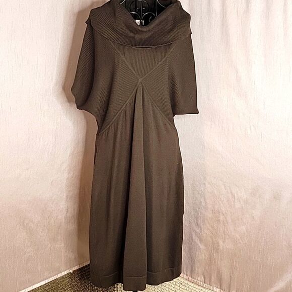 KIM ROGERS Amaretto Cowl Neck Sweater Dress XL - Picture 1 of 9